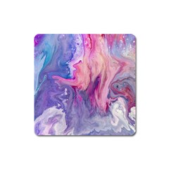 Marbled,ultraviolet,violet,purple,pink,blue,white,stone,marble,modern,trendy,beautiful Square Magnet by NouveauDesign