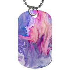 Marbled,ultraviolet,violet,purple,pink,blue,white,stone,marble,modern,trendy,beautiful Dog Tag (two Sides) by NouveauDesign