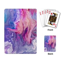 Marbled,ultraviolet,violet,purple,pink,blue,white,stone,marble,modern,trendy,beautiful Playing Card by NouveauDesign