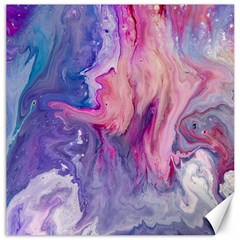 Marbled,ultraviolet,violet,purple,pink,blue,white,stone,marble,modern,trendy,beautiful Canvas 16  X 16   by NouveauDesign