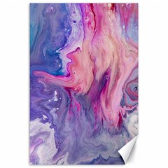 Marbled,ultraviolet,violet,purple,pink,blue,white,stone,marble,modern,trendy,beautiful Canvas 24  X 36  by NouveauDesign