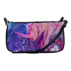 Marbled,ultraviolet,violet,purple,pink,blue,white,stone,marble,modern,trendy,beautiful Shoulder Clutch Bags by NouveauDesign