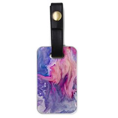 Marbled,ultraviolet,violet,purple,pink,blue,white,stone,marble,modern,trendy,beautiful Luggage Tags (one Side)  by NouveauDesign