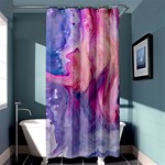 marbled,ultraviolet,violet,purple,pink,blue,white,stone,marble,modern,trendy,beautiful Shower Curtain 36  x 72  (Stall)  Curtain(36 X72 ) - 33.26 x66.24  Curtain(36 X72 )