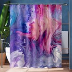 marbled,ultraviolet,violet,purple,pink,blue,white,stone,marble,modern,trendy,beautiful Shower Curtain 60  x 72  (Medium)  60 x72  Curtain