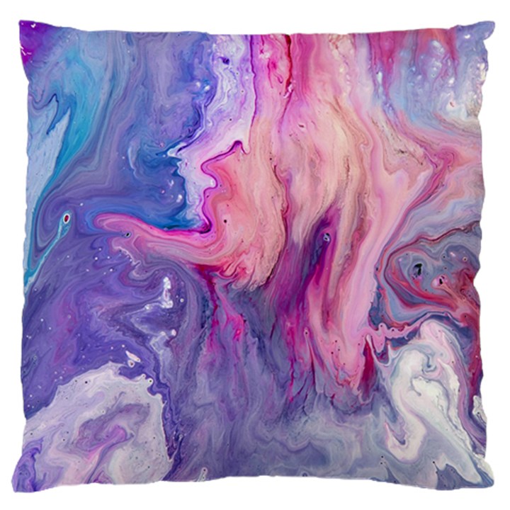 marbled,ultraviolet,violet,purple,pink,blue,white,stone,marble,modern,trendy,beautiful Large Cushion Case (One Side)