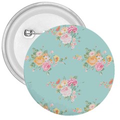 Mint,shabby Chic,floral,pink,vintage,girly,cute 3  Buttons by NouveauDesign