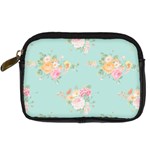 Mint,shabby chic,floral,pink,vintage,girly,cute Digital Camera Cases Front