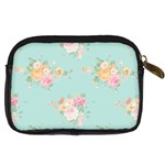 Mint,shabby chic,floral,pink,vintage,girly,cute Digital Camera Cases Back