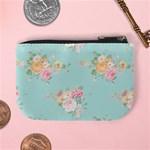 Mint,shabby chic,floral,pink,vintage,girly,cute Mini Coin Purses Back