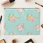 Mint,shabby chic,floral,pink,vintage,girly,cute Cosmetic Bag (XL) Back