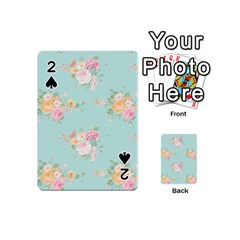 Mint,shabby Chic,floral,pink,vintage,girly,cute Playing Cards 54 (mini)  by NouveauDesign