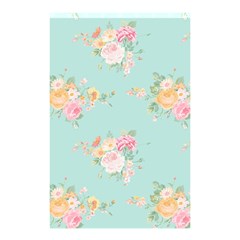 Mint,shabby Chic,floral,pink,vintage,girly,cute Shower Curtain 48  X 72  (small)  by NouveauDesign