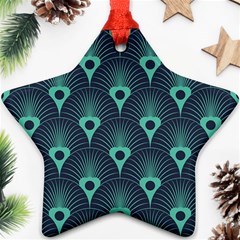 Blue,teal,peacock Pattern,art Deco Ornament (star) by NouveauDesign