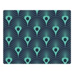 blue,teal,peacock pattern,art deco Double Sided Flano Blanket (Large)  80 x60  Blanket Front