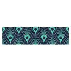 Blue,teal,peacock Pattern,art Deco Satin Scarf (oblong) by NouveauDesign