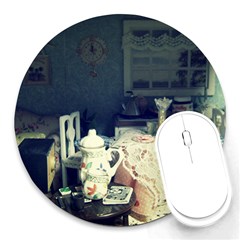 Abandonded Dollhouse Round Mousepads by snowwhitegirl