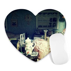 Abandonded Dollhouse Heart Mousepads by snowwhitegirl