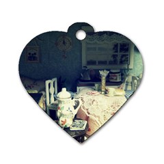 Abandonded Dollhouse Dog Tag Heart (two Sides) by snowwhitegirl