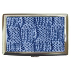 Knitted Wool Square Blue Cigarette Money Cases by snowwhitegirl