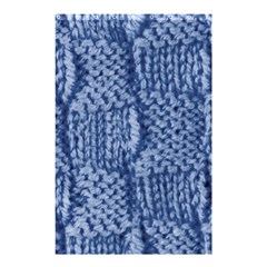 Knitted Wool Square Blue Shower Curtain 48  X 72  (small)  by snowwhitegirl