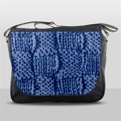 Knitted Wool Square Blue Messenger Bags by snowwhitegirl