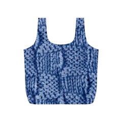 Knitted Wool Square Blue Full Print Recycle Bags (s)  by snowwhitegirl