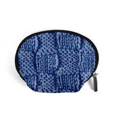 Knitted Wool Square Blue Accessory Pouches (small)  by snowwhitegirl