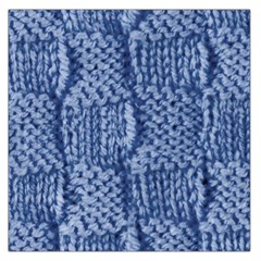 Knitted Wool Square Blue Large Satin Scarf (square) by snowwhitegirl