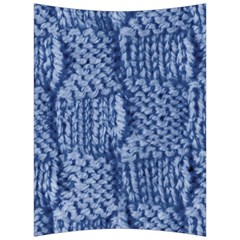 Knitted Wool Square Blue Back Support Cushion by snowwhitegirl