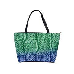 Knitted Wool Square Blue Green Shoulder Handbags by snowwhitegirl