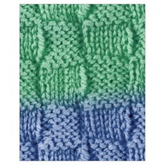 Knitted Wool Square Blue Green Drawstring Bag (small) by snowwhitegirl