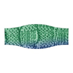 Knitted Wool Square Blue Green Stretchable Headband by snowwhitegirl