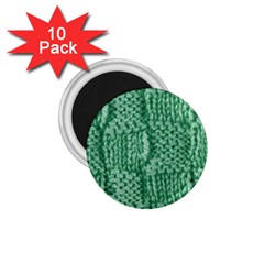 Knitted Wool Square Green 1 75  Magnets (10 Pack)  by snowwhitegirl