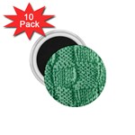 Knitted Wool Square Green 1.75  Magnets (10 pack)  Front