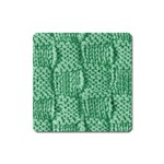 Knitted Wool Square Green Square Magnet Front