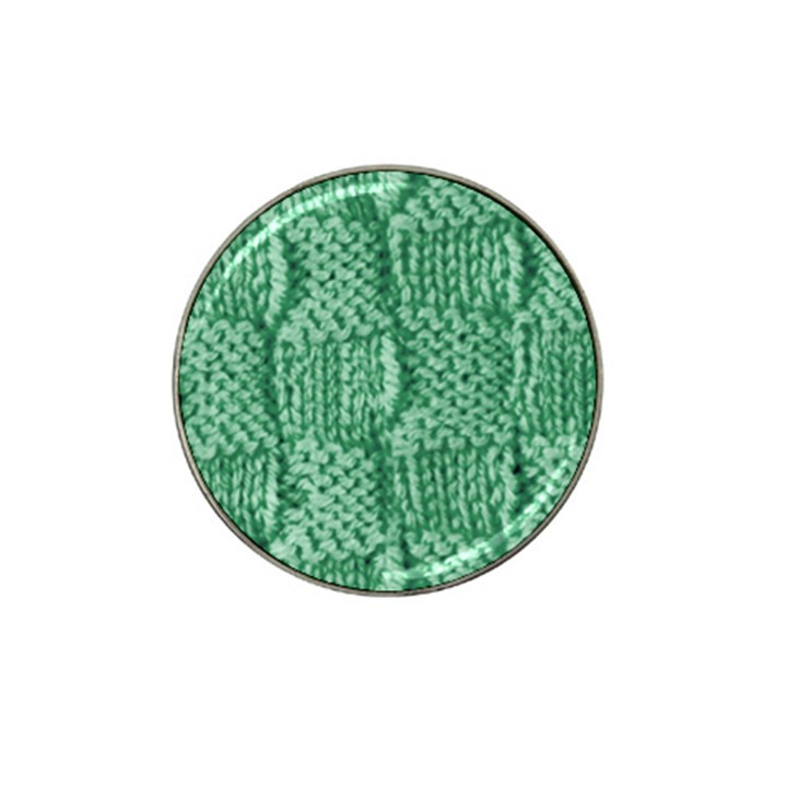 Knitted Wool Square Green Hat Clip Ball Marker