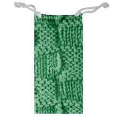 Knitted Wool Square Green Jewelry Bag by snowwhitegirl