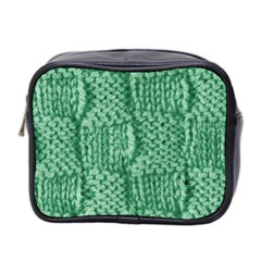 Knitted Wool Square Green Mini Toiletries Bag 2-side by snowwhitegirl