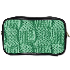 Knitted Wool Square Green Toiletries Bags 2-side by snowwhitegirl