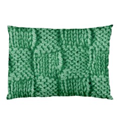 Knitted Wool Square Green Pillow Case (two Sides) by snowwhitegirl