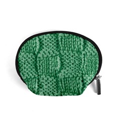 Knitted Wool Square Green Accessory Pouches (small)  by snowwhitegirl