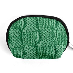 Knitted Wool Square Green Accessory Pouches (medium)  by snowwhitegirl