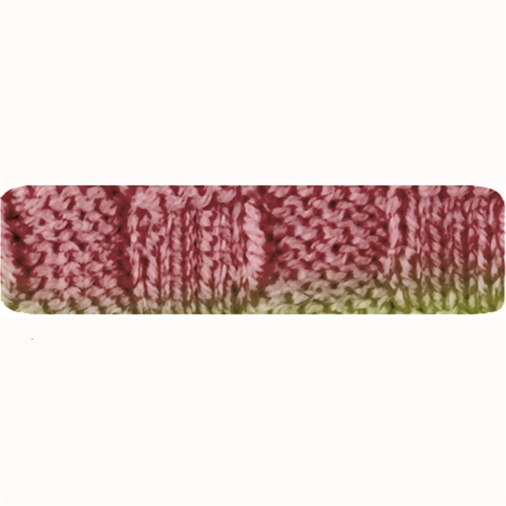 Knitted Wool Square Pink Green Large Bar Mats