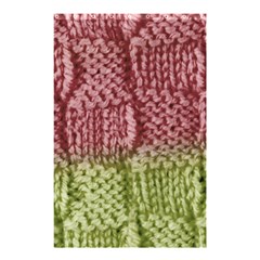 Knitted Wool Square Pink Green Shower Curtain 48  X 72  (small)  by snowwhitegirl