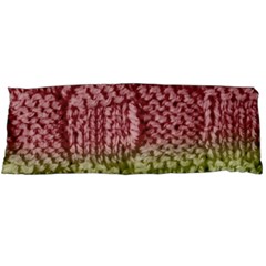 Knitted Wool Square Pink Green Body Pillow Case (dakimakura) by snowwhitegirl