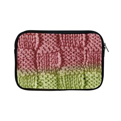 Knitted Wool Square Pink Green Apple Ipad Mini Zipper Cases by snowwhitegirl