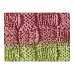 Knitted Wool Square Pink Green Double Sided Flano Blanket (mini)  by snowwhitegirl