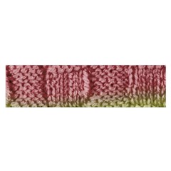 Knitted Wool Square Pink Green Satin Scarf (oblong) by snowwhitegirl