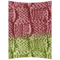 Knitted Wool Square Pink Green Back Support Cushion by snowwhitegirl